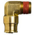 Tectran PL1315-2A Male Elbow Fitting Male Elbow Push-Lock Non-Swivel Brass Fitting, 1/8" Tube Size, 1/8" Pipe Thread