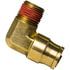 PL1315-2A by TECTRAN - Male Elbow Push-Lock Non-Swivel Brass Fitting, 1/8" Tube Size, 1/8" Pipe Thread