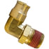 PL1369-2A by TECTRAN - 90-Deg Male Elbow Push-Lock Swivel Brass Fitting, 1/8" Tube Size, 1/8" Pipe Thread