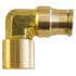 Tectran PL1370-4A Air Brake Air Line Fitting DOT Female Elbow Push-Lock Brass Fitting, 1/4" Tube Size, 1/8" Thread Size