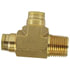 PL1373-6D by TECTRAN - Air Brake Air Line Thread Run Tee - Brass, 3/8 in. Tube, 1/2 in. Thread, Non-Swivel, Male