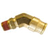 PL1374-4A by TECTRAN - DOT 45-Deg Male Elbow Push-Lock Swivel Brass Fitting, 1/4" Tube Size, 1/8" Pipe Thread