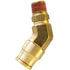 PL1374-4A by TECTRAN - DOT 45-Deg Male Elbow Push-Lock Swivel Brass Fitting, 1/4" Tube Size, 1/8" Pipe Thread