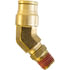 PL1374-4A by TECTRAN - DOT 45-Deg Male Elbow Push-Lock Swivel Brass Fitting, 1/4" Tube Size, 1/8" Pipe Thread