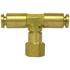 PL1378-4A by TECTRAN - Air Brake Air Line Thread Branch Tee - 1/4 - in. Tube, , Female, Swivel Brass