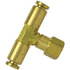 PL1378-4A by TECTRAN - Air Brake Air Line Thread Branch Tee - 1/4 - in. Tube, , Female, Swivel Brass