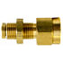 Tectran PL1386-4A Bulkhead Union Fitting Bulkhead Union Fitting - 1/4 in. Tube, 1/8 in. Thread, Brass, Push-Lock