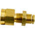 PL1386-4A by TECTRAN - Bulkhead Union Fitting - 1/4 in. Tube, 1/8 in. Thread, Brass, Push-Lock