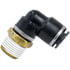 QL1369-2A by TECTRAN - 90-Deg Male Elbow Push-Lock Swivel Composite Fitting, 1/8" Tube Size, 1/8" Pipe Thread