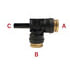 QS71-44B by TECTRAN - Push-On Hose Fitting - 1/4 in. Tube A, 1/4 in. Tube B, 1/4 in. Tube C, Run Tee