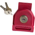 1011LK by TECTRAN - Gladhand Lock - MA150 Key Code, Red, Made of Glass Filled Nylon, with Two Keys