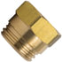 1023 by TECTRAN - Air Brake Air Line Nut - Brass, 3/8 in. I.D Hose, for use with Spring - D.O.T