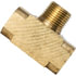 106-A by TECTRAN - Air Brake Air Line Thread Branch Tee - Brass, 1/8 in. Pipe Thread, Extruded