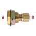 113-6AB by TECTRAN - Air Brake Frame Coupling - 1-3/4 in. Long, 3/8 in. NPT Female, to Nylon 3/8 O.D Tubing