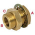 114-22 by TECTRAN - Air Brake Frame Coupling - Brass, 1.5 in. Long, 1/8-27 in. Female, 1/8-27 in. Female