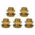 114-22 by TECTRAN - Air Brake Frame Coupling - Brass, 1.5 in. Long, 1/8-27 in. Female, 1/8-27 in. Female