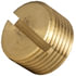 117-A by TECTRAN - Air Brake Pipe Head Plug - Brass, 1/8 inches Pipe Thread, Slotted