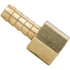 126-4A by TECTRAN - Air Tool Hose Barb - Brass, 1/4 in. I.D, 1/8 in. Thread, Barb to Female Pipe