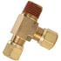 1371-10D by TECTRAN - Air Brake Air Line Thread Run Tee - Brass, 5/8 in. Tube, 1/2 in. Thread