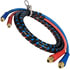 13S12202 by TECTRAN - 3/8" Air Brake Red and Blue Jumper Hose with FLEXGrip-HD Handles, 1/2" LifeSwivel Fittings, 12 ft.