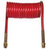 Tectran 1612LRV Air Brake Hose 12 ft. Red V-Line Aircoil with 1/2" LIFESwivel Tractor Fitting, 12" x 12" Leads