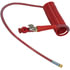 Tectran 16A15R4HG Air Brake Hose 15 ft. Red ARMORFLEX-HD Aircoils with Powder Coated Gladhands, 48" x 12" Leads