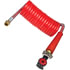 16P15RHA by TECTRAN - 15 ft. PROFLEX-SP Red Emergency Aircoil with Anodized Gladhand, 12" x 12" Leads