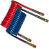 17212LV by TECTRAN - 12 ft. V-Line Red and Blue Aircoil with 1/2" LIFESwivel End Fittings, 12 in. Leads