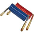 17B12H by TECTRAN - Vortecx Red and Blue Armorcoil Set with Brass Handles, 12 ft., 12" x 12" Leads