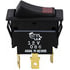 19-0110 by TECTRAN - Rocker Switch - 12VDC, 25 AMP, ON-OFF, 3 Blade, Dependent, Large Red Light, S.P.S.T.