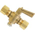 2062-4 by TECTRAN - Air Brake Air Shut-Off Petcock - Brass, 1/4 inches O.D, Compression to Compression