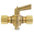 2062-4 by TECTRAN - Air Brake Air Shut-Off Petcock - Brass, 1/4 inches O.D, Compression to Compression