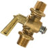 2122-B by TECTRAN - Air Brake Air Shut-Off Petcock - Brass, 1/4 in. Thread, Male Pipe to Male Pipe