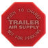TV290655 by TECTRAN - Trailer Air Brake Air Supply Knob - Red, Octagon, for Trailer Air Supply