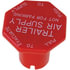 TV298817 by TECTRAN - Trailer Air Brake Air Supply Knob - Red, Octagon, 5/8 in. Shaft, for Trailer Air Supply