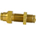 PL1377-4 by TECTRAN - Air Brake Air Line Union - Brass, 1/4 in. Tube Size, Push-Lock, Bulkhead