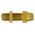 PL1377-4 by TECTRAN - Air Brake Air Line Union - Brass, 1/4 in. Tube Size, Push-Lock, Bulkhead