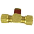 1372-8D by TECTRAN - Air Brake Air Line Thread Branch Tee - Brass, 1/2 in. Tube, 1/2 in. Thread, Male