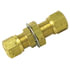 1377-4 by TECTRAN - Air Brake Air Line Union - Brass, 1/4 in. Tube Size, Bulkhead