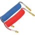 17220H by TECTRAN - Industry Grade Red and Blue Aircoil Set with Brass Handle, 20 ft., 12" x 12" Leads