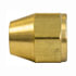 Tectran 41S-6 Air Brake Air Line Fitting SAE 45 Deg Flared Brass Fitting Short Nut, 3/8" Tube Outside Diameter