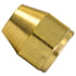 41S-6 by TECTRAN - SAE 45 Deg Flared Brass Fitting Short Nut, 3/8" Tube Outside Diameter