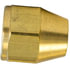 41S-6 by TECTRAN - SAE 45 Deg Flared Brass Fitting Short Nut, 3/8" Tube Outside Diameter