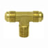 Tectran 45-5B Air Brake Air Line Fitting Air Brake Air Line Thread Branch Tee - Brass, 5/16 in. Size, 1/4 in. Thread, Male
