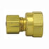 Tectran 66-3A Air Brake Air Line Fitting Compression Fitting - Brass, 3/16 in. Tube, 1/8 in. Thread, Female Connector
