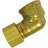 70-4A by TECTRAN - Compression Fitting - Brass, 1/4 in. Tube, 1/8 in. Thread, 90 deg. Female Elbow