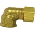 70-4A by TECTRAN - Compression Fitting - Brass, 1/4 in. Tube, 1/8 in. Thread, 90 deg. Female Elbow