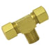 72-4A by TECTRAN - Compression Fitting - Brass, 1/4 in. Tube, 1/8 in. Thread, Male Branch Tee