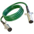 7AAB102MW by TECTRAN - ARTICFLEX 7-Way ABS Duty Straight Cable, Green, 10 ft., Metal Plugs, WeatherSeal