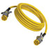 7AEB122EW by TECTRAN - Trailer Power Cable - 12 ft., 7-Way, Straight, Auxiliary, Yellow, with WeatherSeal